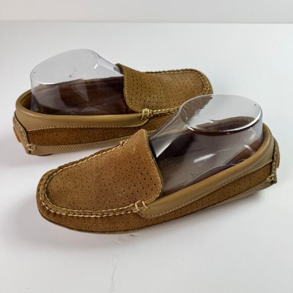 L.L. Bean Suede Moccasin Driving Loafers Mens Size6.5 Brown Moc Toe SlipOn Shoes main image 8
